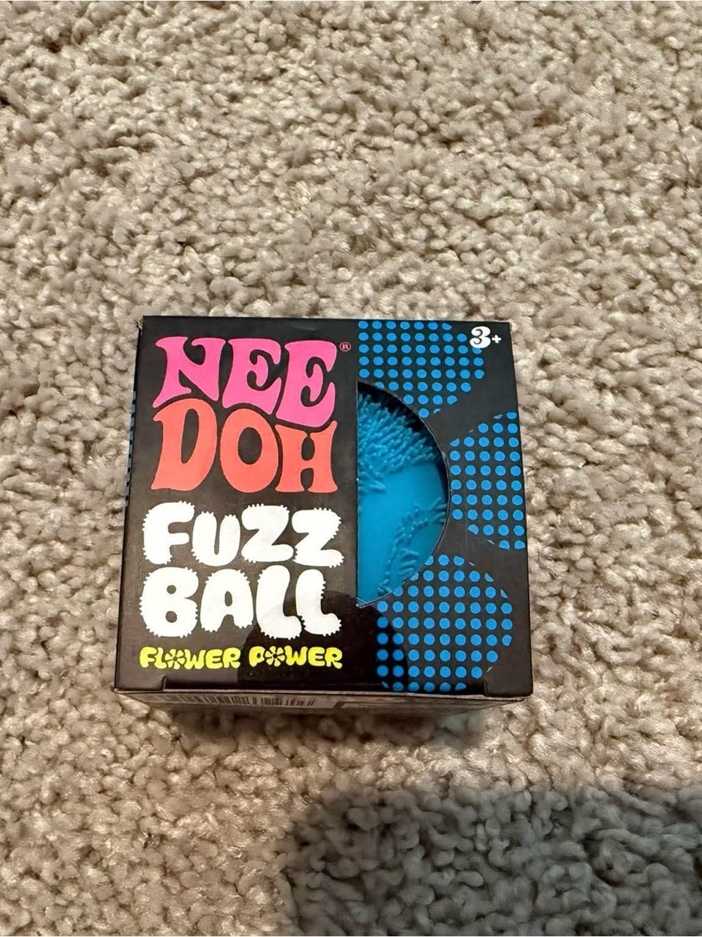 NeeDoh Fuzz Ball Flower Power Blue